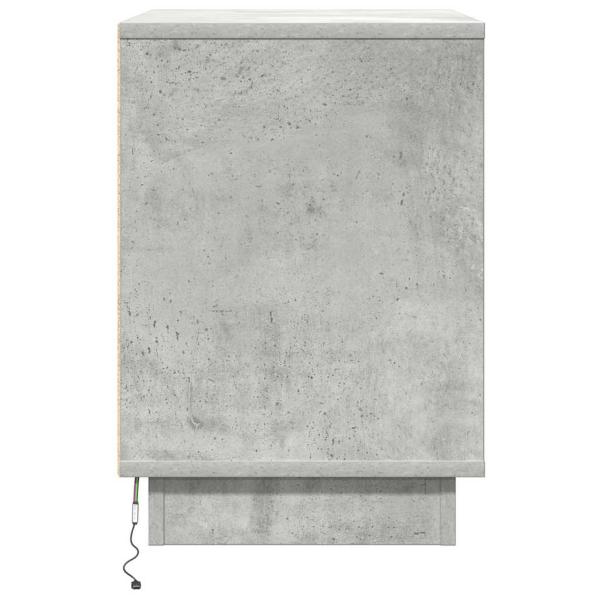 Beton Grau Beton Standard Nachttisch Rechteckig Modern