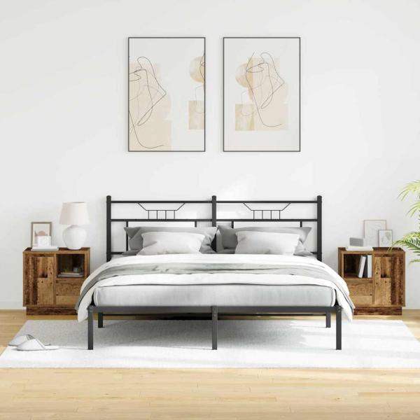 Altholz Holzwerkstoff Mittel Nachttisch Rechteckig Rustikal