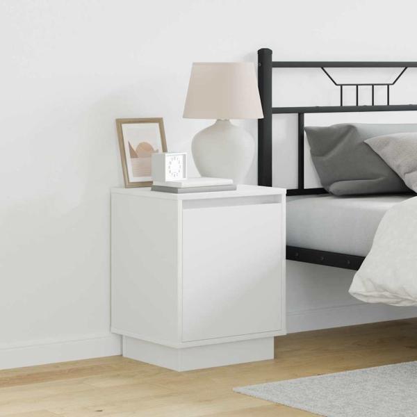 ARDEBO.de - Nachttische Weiß MDF 39 x 34,5 x 50 cm Modern Nachttisch