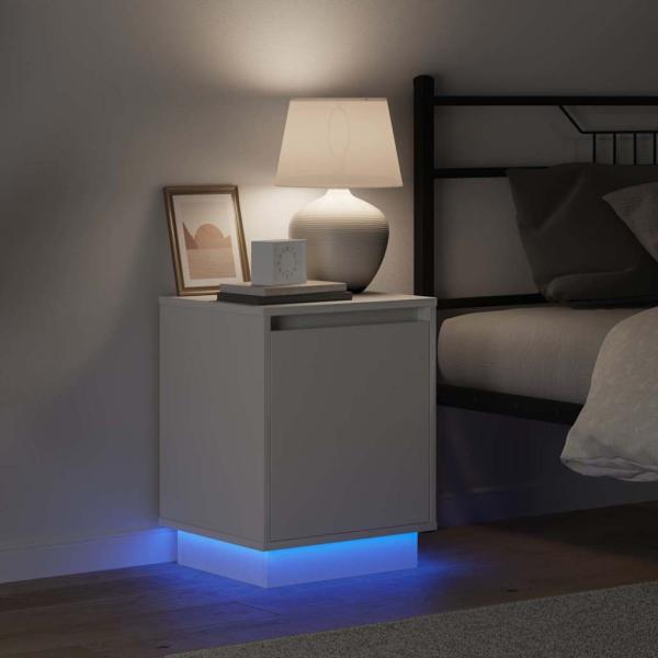 Nachttische Set aus 2 Weiß MDF 39 x 34,5 x 50 cm Stauraum