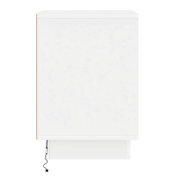 Nachttische Set aus 2 Weiß MDF 39 x 34,5 x 50 cm Stauraum