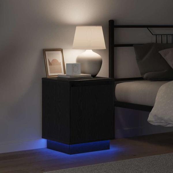 Nachttische Schwarze Eiche Werkstoffholz 39 x 34,5 x 50 cm