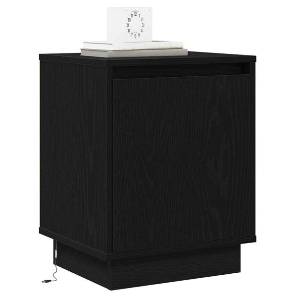 Nachttische Set von 2 Schwarze Eiche Holzwerkstoff