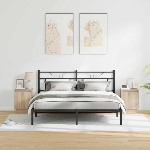 Nachttische Set aus 2 Sonoma Eiche Furnierter Holzwerkstoff