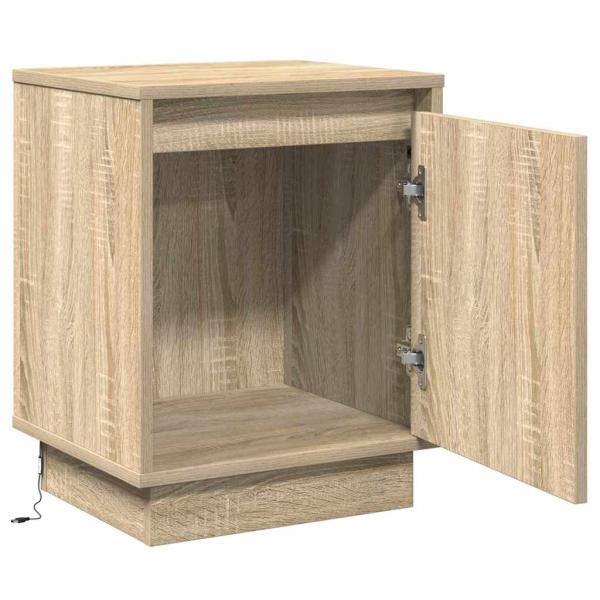 Nachttische Set aus 2 Sonoma Eiche Furnierter Holzwerkstoff