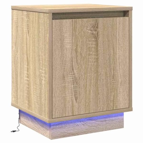 Nachttische Set aus 2 Sonoma Eiche Furnierter Holzwerkstoff