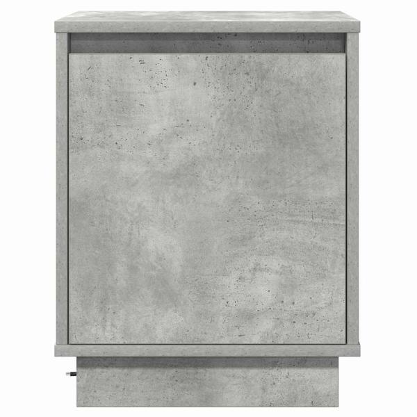 Nachttisch mit LED-Beleuchtung Beton Grau 39x34,5x50 cm