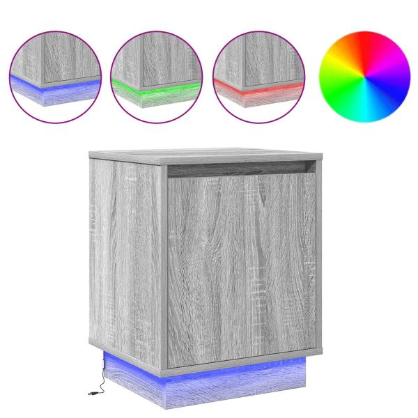 Nachttische Grau Sonoma Holzwerkstoff 39 x 34,5 x 50 cm Modern