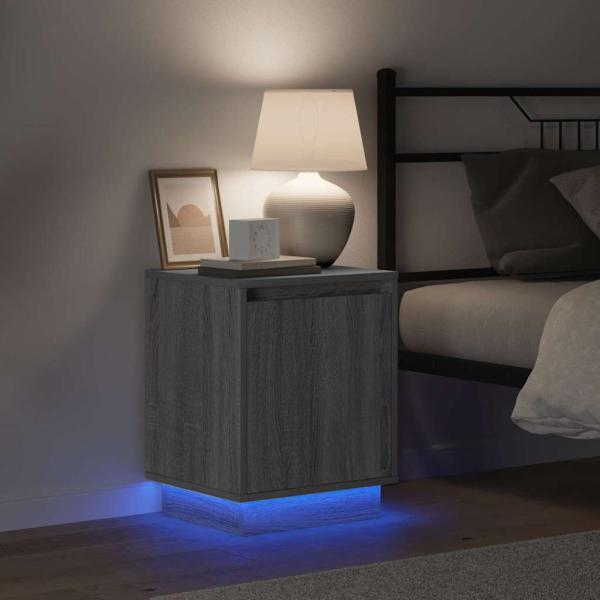 Nachttische Grau Sonoma Holzwerkstoff 39 x 34,5 x 50 cm Modern