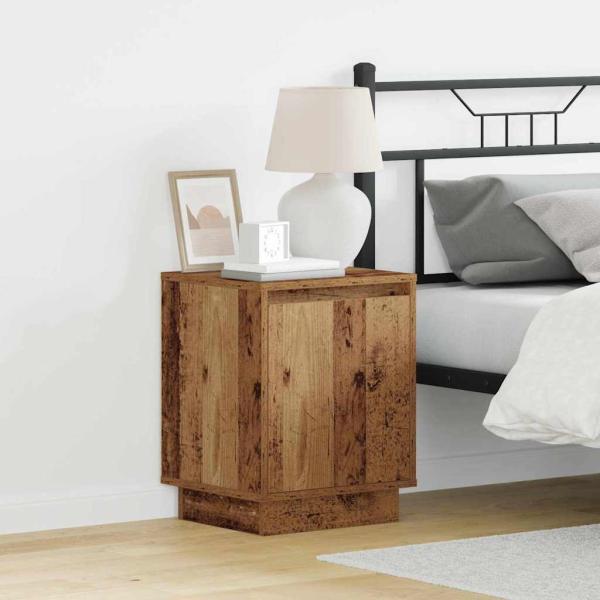 ARDEBO.de - Nachttische Set von 2 Altes Holz Holz 39 x 34,5 x 50 cm