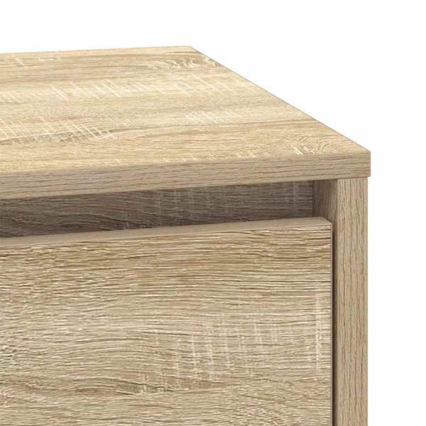 Nachttische mit LED-Lichtern 2 Stück Sonoma Eiche 39x34.5x50 cm