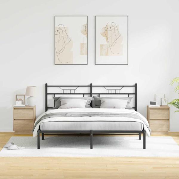 Nachttische mit LED-Lichtern 2 Stück Sonoma Eiche 39x34.5x50 cm