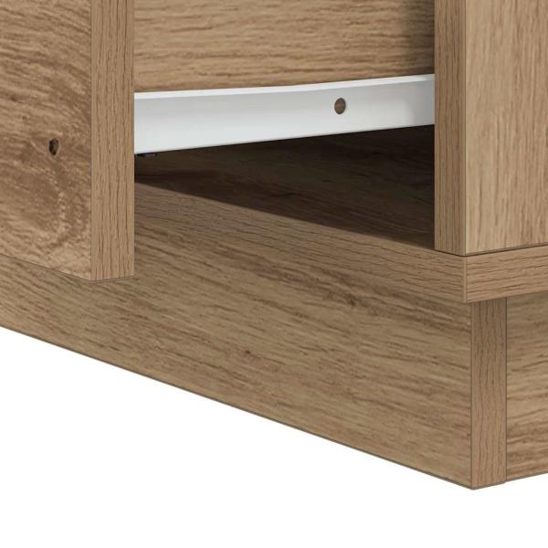 Nachttisch mit LED-Leuchten Artisan Eiche 39x34,5x50 cm