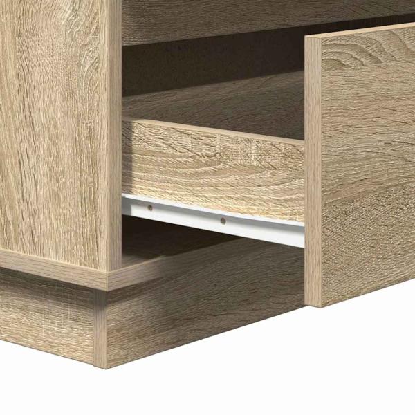 Nachttisch mit LED Sonoma Eiche 71x34,5x75 cm Holzwerkstoff