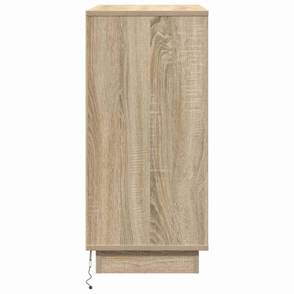 Nachttisch mit LED Sonoma Eiche 71x34,5x75 cm Holzwerkstoff