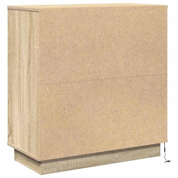 Nachttisch mit LED Sonoma Eiche 71x34,5x75 cm Holzwerkstoff