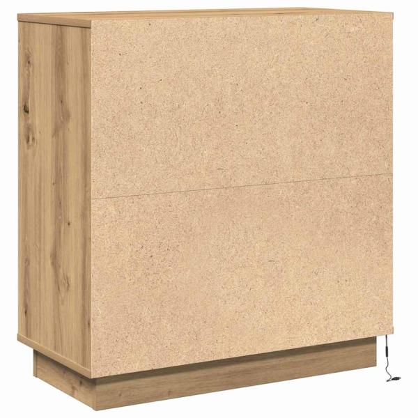 Nachttisch mit LED Artisan Eiche 71x34,5x75 cm Holzwerkstoff