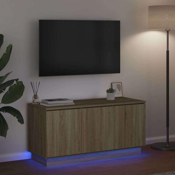 TV-Schränk 100 x 38 x 49 cm Sonoma-Eiche Holzwerkstoff
