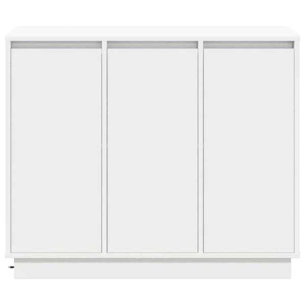 Sideboard mit LED in Weiß, 90x32x75 cm, aus Holzwerkstoff