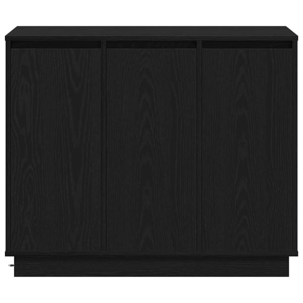 Sideboard mit LED in Schwarz und Eiche, 90x32x75 cm, aus Holzwerkstoff