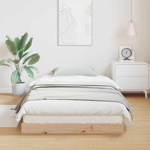 Bettgestell 80x210 cm Massivholz Kiefer