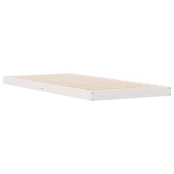 Bettgestell Weiß 90x210 cm Massivholz Kiefer