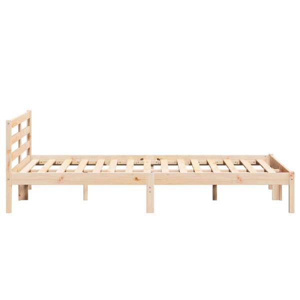 Bettgestell mit Kopfteil 160x210 cm aus massivem Kiefernholz
