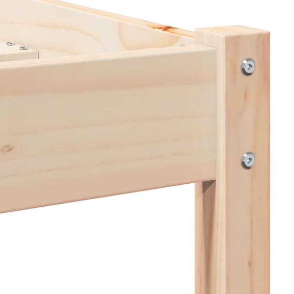 Bettgestell mit Kopfteil 160x210 cm aus massivem Kiefernholz