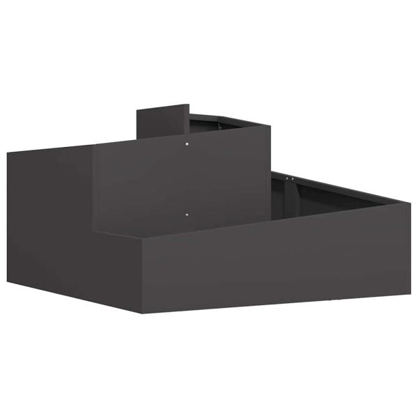 Blumentopf Schwarz 80x80x50 cm Kaltgezogener Stahl