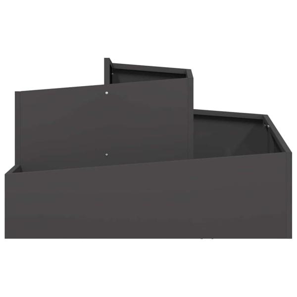 Blumentopf Schwarz 80x80x50 cm Kaltgezogener Stahl