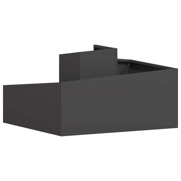 Blumentopf Schwarz 80x80x50 cm Kaltgezogener Stahl