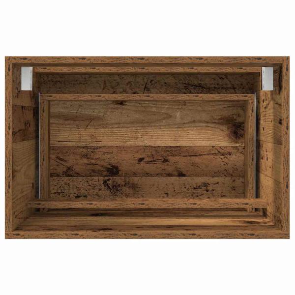 2 Teile Badezimmermöbel Set Altes Holz Holzwerkstoff