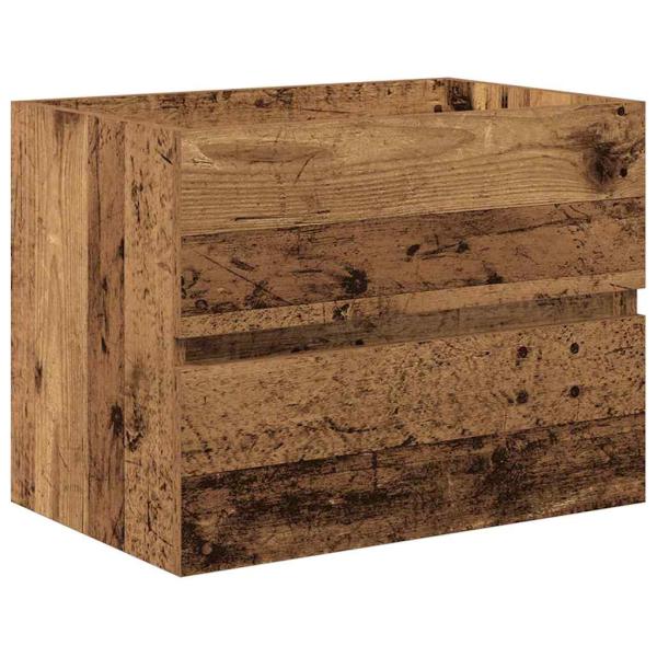 2 Teile Badezimmermöbel Set Altes Holz Holzwerkstoff
