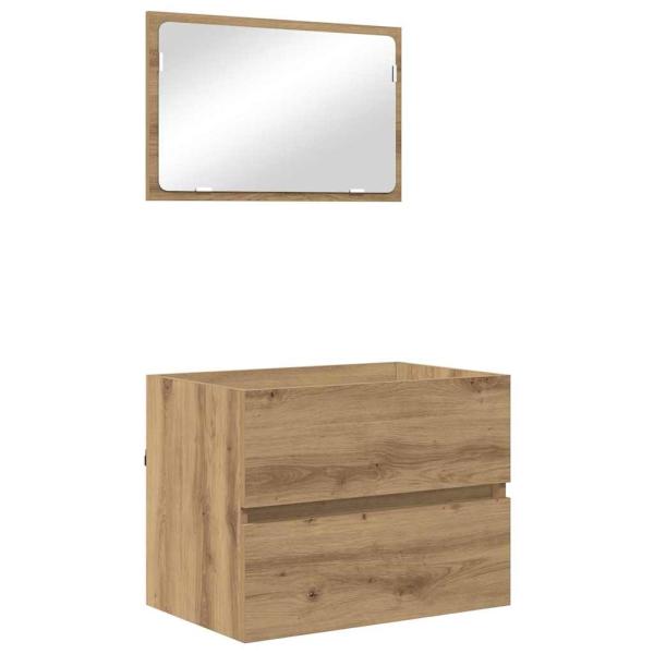 2-teiliges Badezimmermöbel Set Artisan Oak Holzwerkstoff