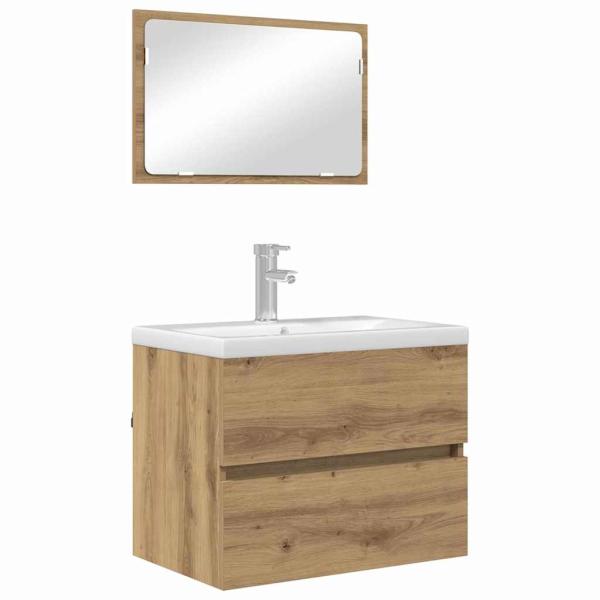 2-teiliges Badezimmermöbel Set Artisan Oak Holzwerkstoff