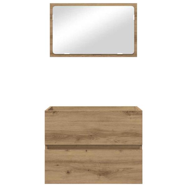 2-teiliges Badezimmermöbel Set Artisan Oak Holzwerkstoff