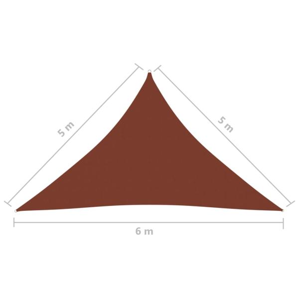 Sonnensegel Oxford-Gewebe Dreieckig 5x5x6 m Terrakotta-Rot