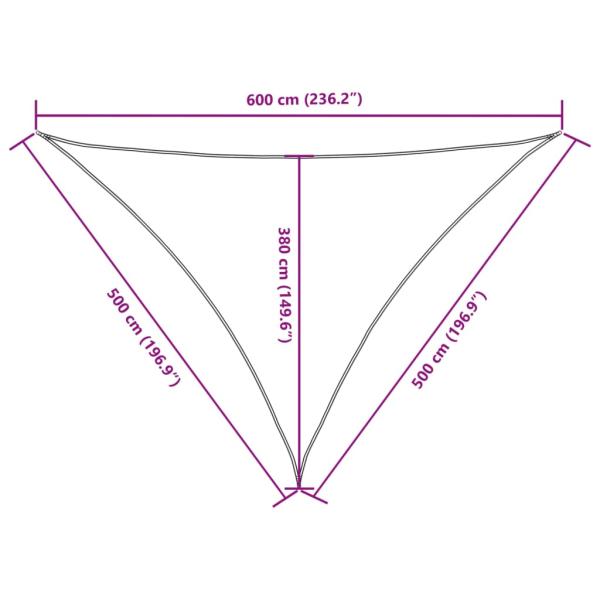 Sonnensegel Oxford-Gewebe Dreieckig 5x5x6 m Terrakotta-Rot