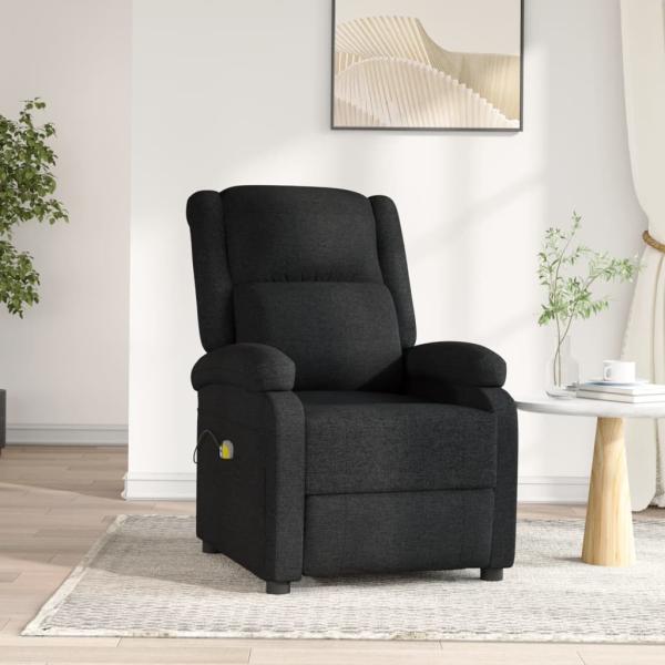 ARDEBO.de - Massagesessel Elektrisch Schwarz Stoff
