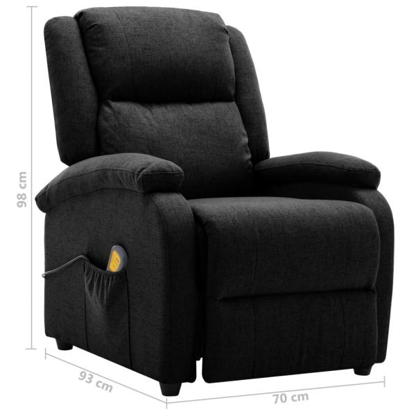 Massagesessel Elektrisch Schwarz Stoff