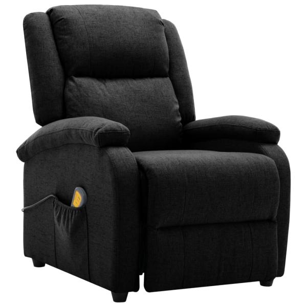Massagesessel Elektrisch Schwarz Stoff