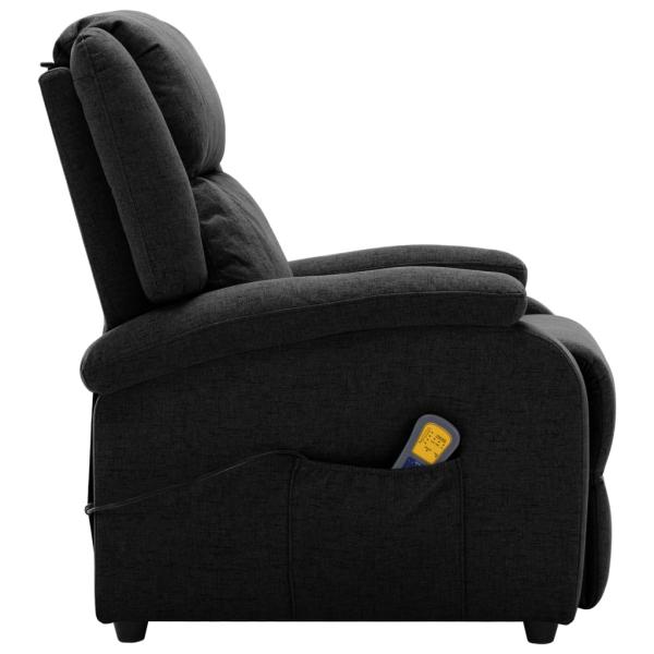 Massagesessel Elektrisch Schwarz Stoff