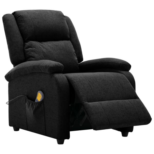 Massagesessel Elektrisch Schwarz Stoff