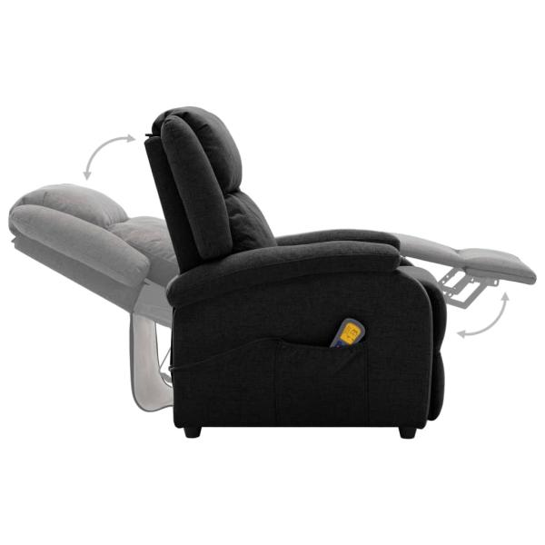 Massagesessel Elektrisch Schwarz Stoff