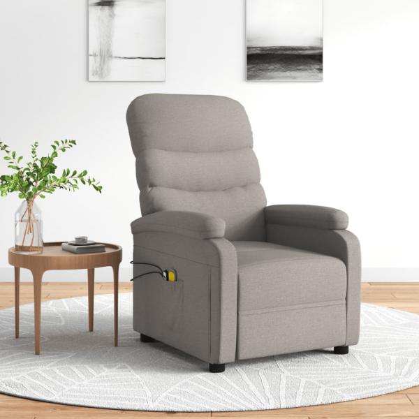 ARDEBO.de - Massagesessel Elektrisch Taupe Stoff