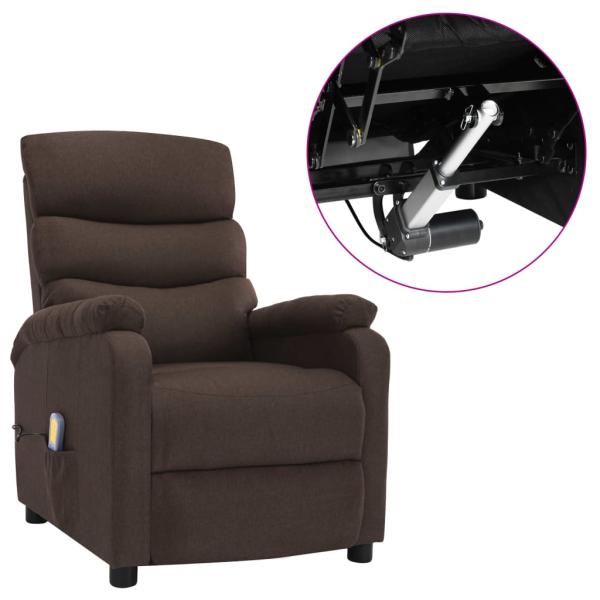 Massagesessel Elektrisch Braun Stoff