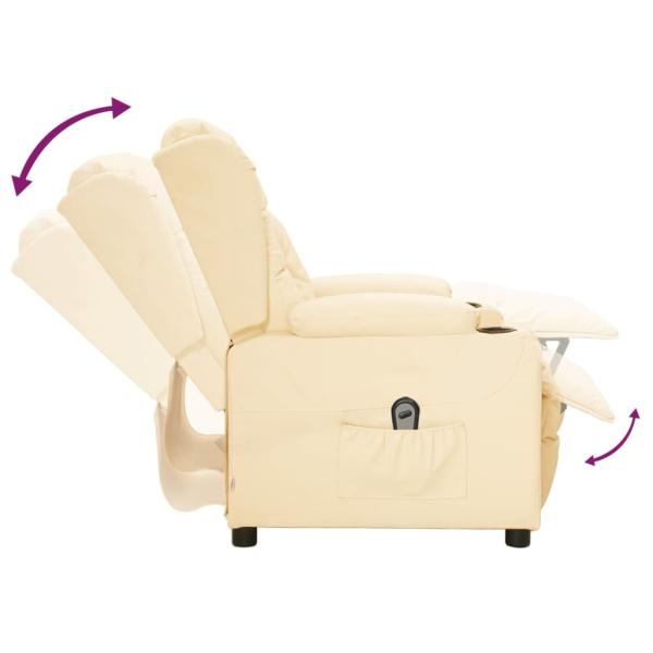 Relaxsessel Elektrisch Creme Kunstleder