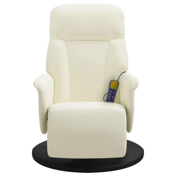 Massagesessel mit Fußteil Creme Samt