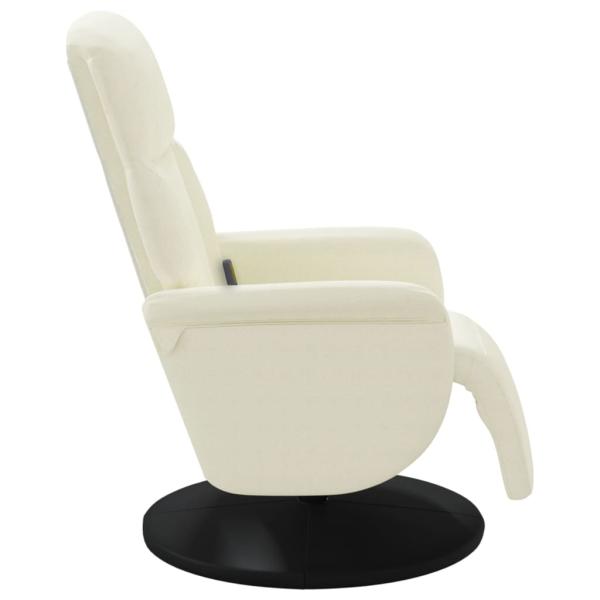 Massagesessel mit Fußteil Creme Samt