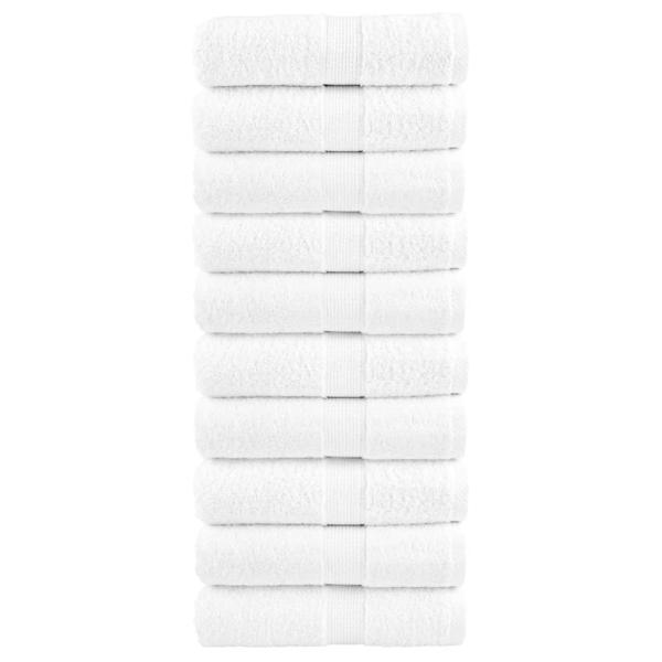 ARDEBO.de - Premium-Gästetücher SOLUND 10 Stk. Weiß 30x50cm 600 g/m²